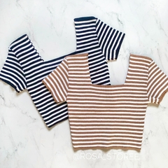 Cropped Tricot Listrado Zaya