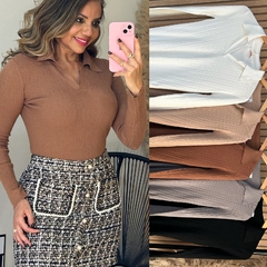 Blusa Tricot c/ Manga Gola Polo Marta - comprar online