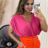 Body Franzido Morcego Lauren Rosa Pink