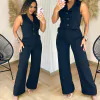 Conjunto Calça Pantalona e Colete Mercya Preto