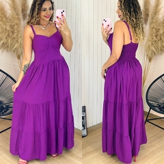 Vestido Longo de Alça c/ Bojo Plus Sindy Fúcsia