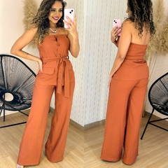 Conjunto Blusa Botões e Calça Lilly Terracota - comprar online