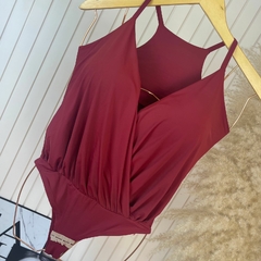 Body Marquezine de Alças Liso Marsala