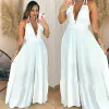Vestido Longo Frente Única Lastex Catarina Off White