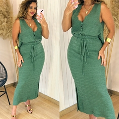 Conjunto Tricot Regata e Saia Mariah Verde - comprar online