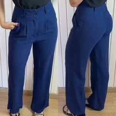 Calça Pantalona Marant Patrícia Azul Marinho - comprar online