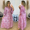 Vestido Longo Indiano c/ Manga Esther Rosa Est. 1
