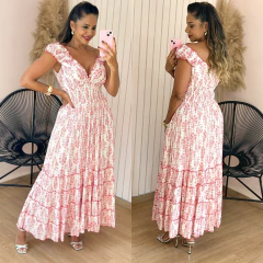 Vestido Longo Indiano Ciganinha Raiane Rosa - comprar online