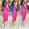 Vestido Tricot Midi Tamires Fúcsia