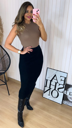 Saia Tricot Midi Modal Rafaela - comprar online