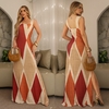 Vestido Longo Alça Grossa Lea Geométrico - comprar online