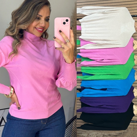 Blusa Tricot Bufante Manga Longa Lívia - comprar online