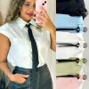 Camisa Social sem Manga c/ Gravata
