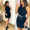 Vestido Curto Alfaiataria Cavado Eduarda Preto