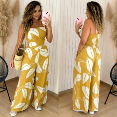 Conjunto Cropped e Calça Carolaine Amarelo Est. 1