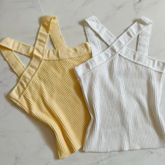 Regata Tricot Alça Larga Cruzada Glória - comprar online