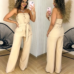 Conjunto Blusa Botões e Calça Lilly Bege