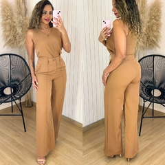 Conjunto Calça Pantalona e Blusa Mariana Marrom