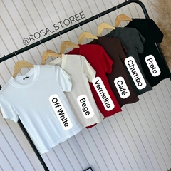 Blusa Basic Manga Curta Karol na internet