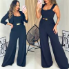 Macacão Pantalona c/ Casaco Cione Preto