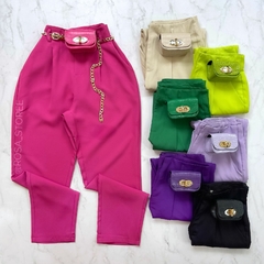 Calça Alfaiataria c/ Cinto Bolsa Rachel