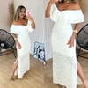 Vestido Tricot Longo c/ Manga Cristiane Branco