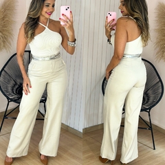 Calça Pantalona Zara Wanda Bege