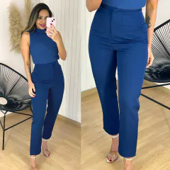 Calça Alfaiataria Insp. Zara Natalia Azul Marinho