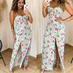 Vestido Longo de Alças det. Botões RS Paris Est. 1