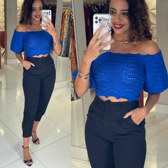 Cropped Tricot Manga 3/4 Ciganinha