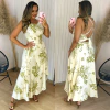 Conjunto Cropped e Saia Francielle Creme Est. 2 - comprar online