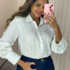 Camisa Manga Longa c/ Botões Rebeca Branca - comprar online