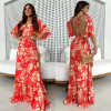 Vestido Longo RS Decote Costas Chris Laranja E1