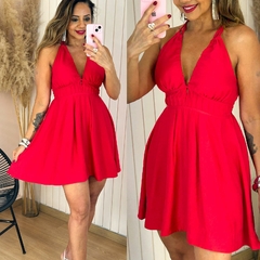 Vestido Curto Rodado Aurora Vermelho