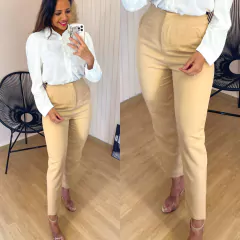 Calça Alfaiataria Insp. Zara Natalia Bege