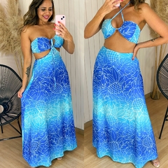 Vestido Longo Tomara que Caia Molly Azul Est. 1