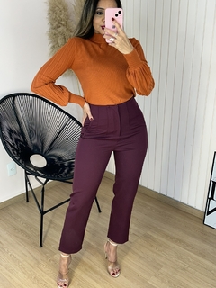 Calça Alfaiataria Insp. Zara Natalia Vinho - comprar online