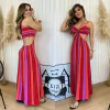Vestido Tricot Longuete Lurex Olívia Listrado - comprar online