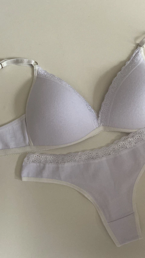 Conjunto Soft Anahí Alg/Puntilla Blanco - comprar online