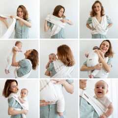 sling prático algodão orgânico - verde eucalipto - PACOTINHO SLING