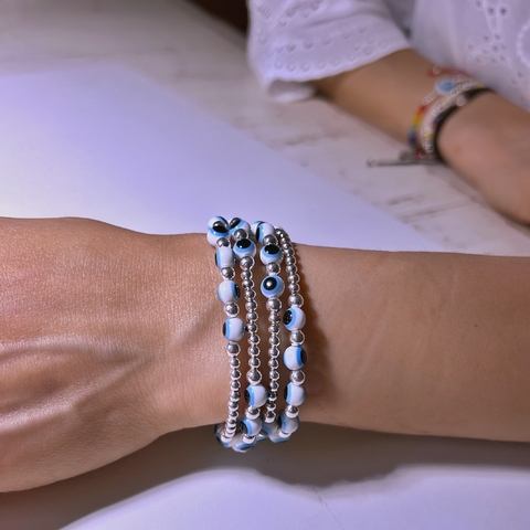 Pulsera o Collar con Ojitos Aura Protectora - comprar online