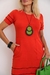 Imagem do Vestido Curto Manga Curta Gola Redonda Detalhes Linhas