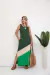 Vestido Longo Regata Três Cores Fenda Lateral - comprar online