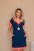 Vestido Curto Gola V - Gramatura Baixa (INELEGIVEL DEVOLUÇÃO/REEMBOLSO) - Roupas Femininas - Blusas Vestidos Conjuntos | Vest Bellas 