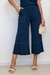 Conjunto Feminino Blusa Manga Curta e Calça Pantacourt Pespontado Soltinho