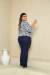 Conjunto Feminino Calça Lisa e Blusa Estampada Gola Boba na internet