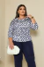 Conjunto Feminino Calça Lisa e Blusa Estampada Gola Boba - Roupas Femininas - Blusas Vestidos Conjuntos | Vest Bellas 