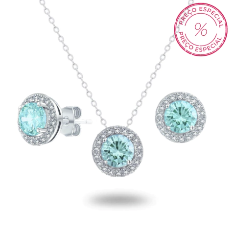 CONJUNTO CLÁSSICO CRAVEJADO - modelo Esmeralda