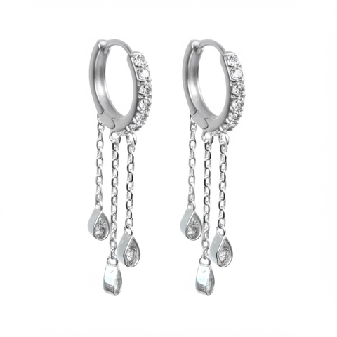 ARGOLA CRAVEJADA COM TRÊS GOTAS - modelo Ires - comprar online