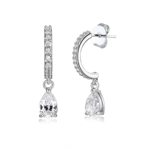 ARGOLA CRAVEJADA COM PINGENTE - modelo Gota Cristal - comprar online